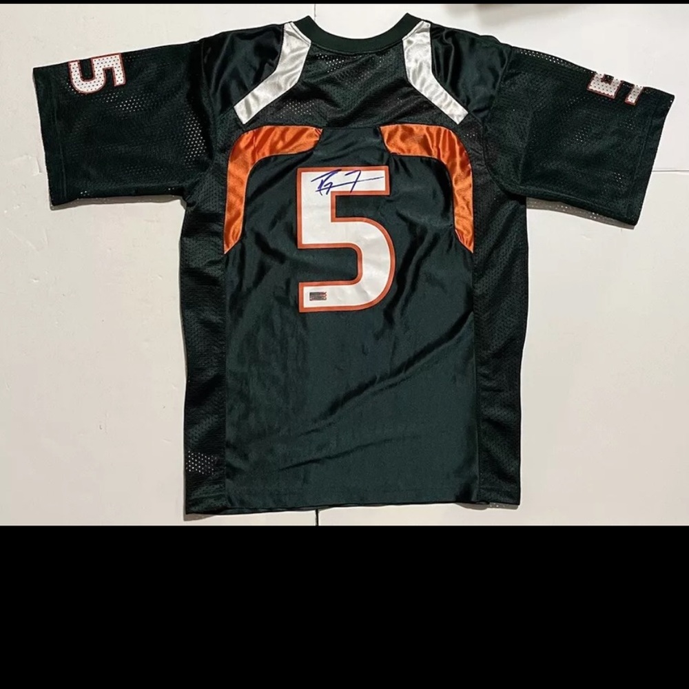 Ray Lewis HOF Signed Miami Hurricanes #5 Jersey with COA(Authentication Direct) - Picture 1 of 16